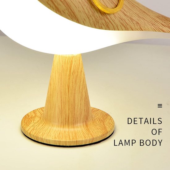 Dimbare LED Nachtkastjeslamp met USB Oplaadpoort - Draadloos Nachtlampje in Vogelvorm met Aromatherapie Functie — afbeelding 2