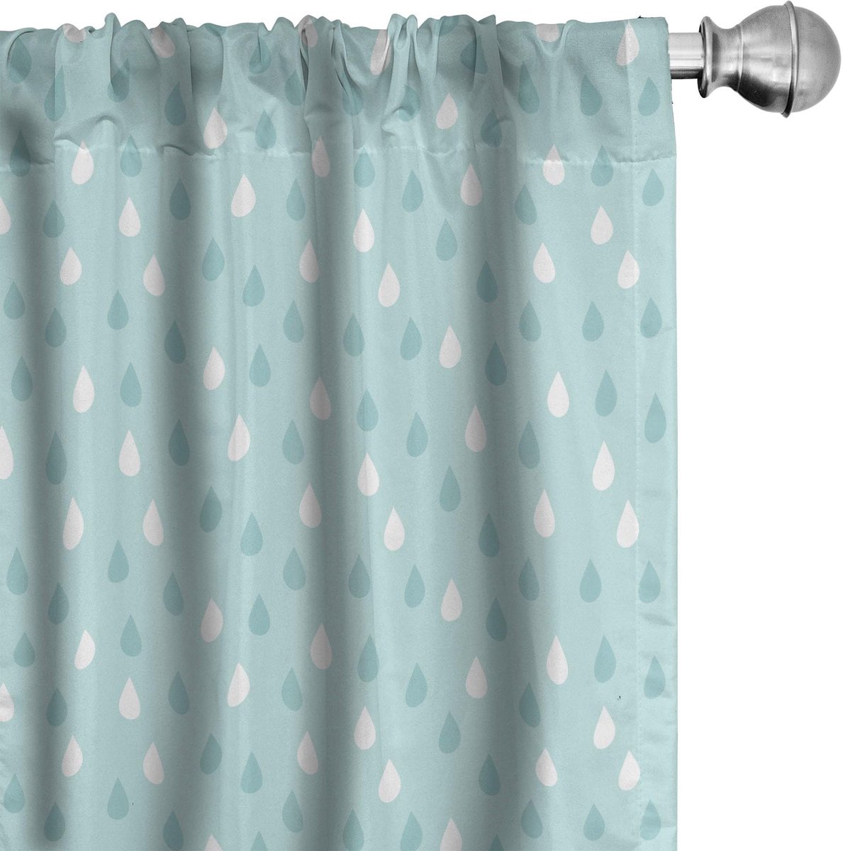 ABAKUHAUS Gordijnen Blauw-Wit – 2-delige set Microvezel Verduistering 75x245