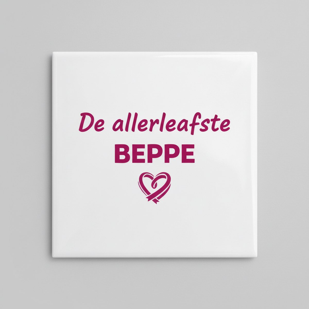 De Allerleafste Beppe Tegel 15×15 cm – Friese Grootmoeder Waardering Keramische Wandtegel 