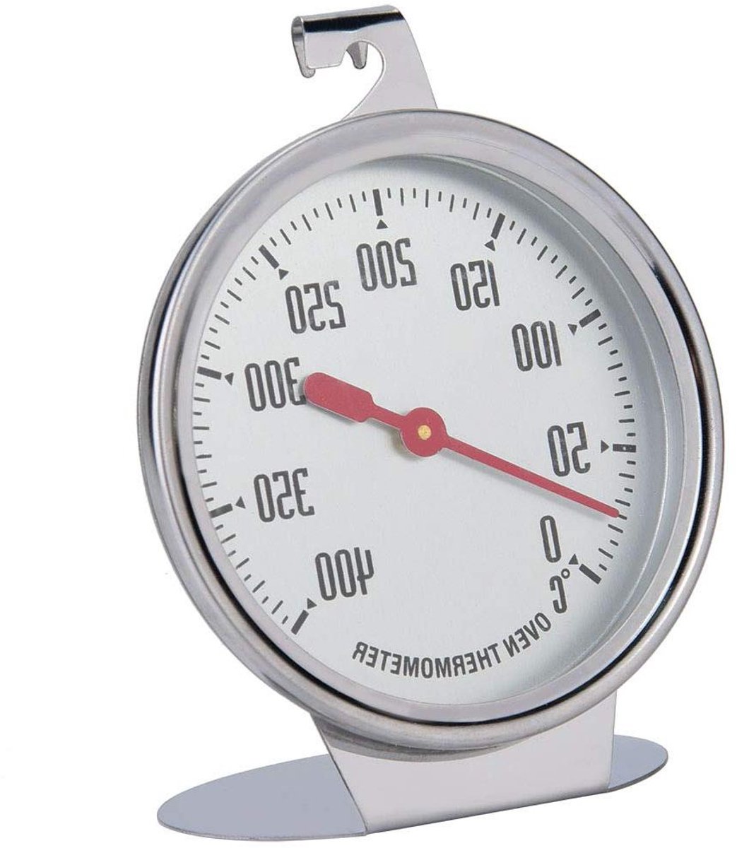 Thermometer voor Oven met Temperatuurindicator en Instant Read - RVS Probe - Standaard - Wijzerplaat - Grote Gage - Keuken - Bakbenodigdheden