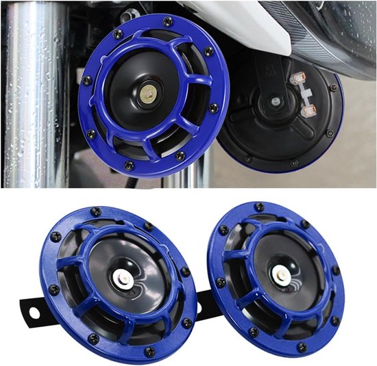 Set van 2 Universele 12V Super Luide Dubbele Luchthoorns (Hoge & Lage Toon) - Metalen Dubbele Claxon voor Auto, Vrachtwagen en Caravan