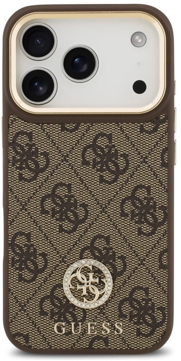 Guess 4G Hoesje Strass Logo Voor Iphone 17 Pro Magsafe Met Glitter