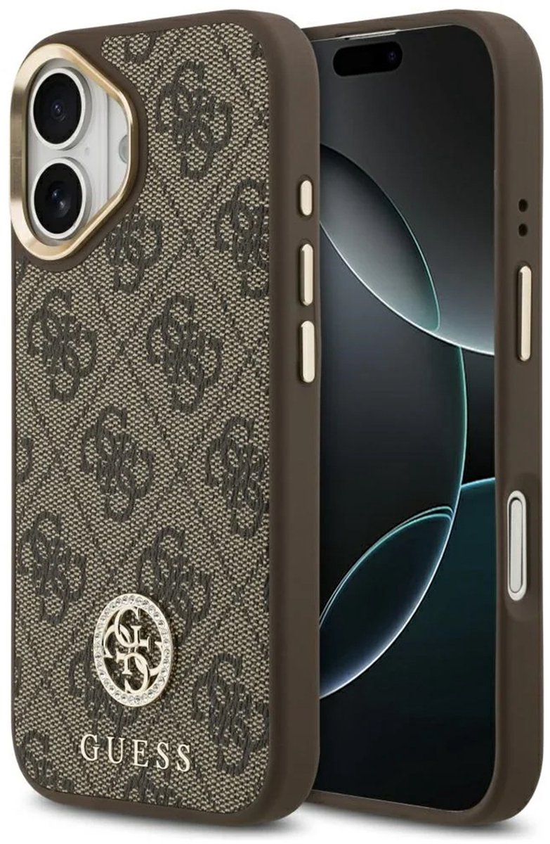 Guess 4G Case Strass Logo Magsafe Voor Iphone 17 Met Beschermingssysteem