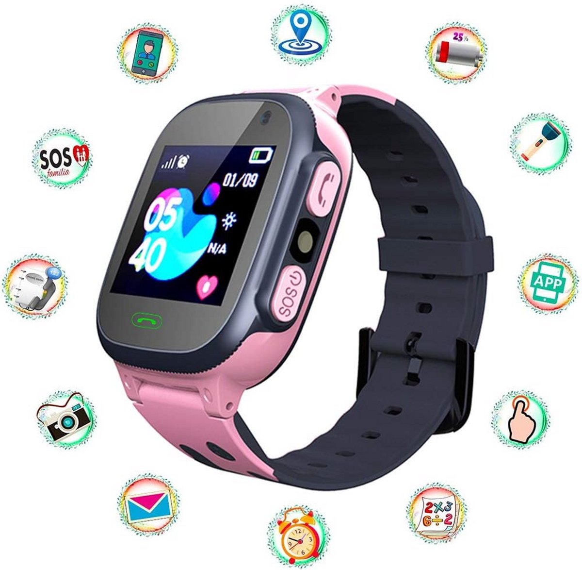 Kinder Smartwatch met Zaklamp en Voice Chat - Kindersmartwatch voor Jongens en Meisjes