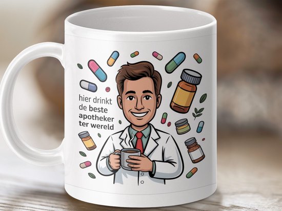 Mok beste apotheker, Apotheker Beker, Doctor mok, Geneeskunde mok, Apotheker geschenken, Apotheker cadeau ideeën, Dokter gift idee