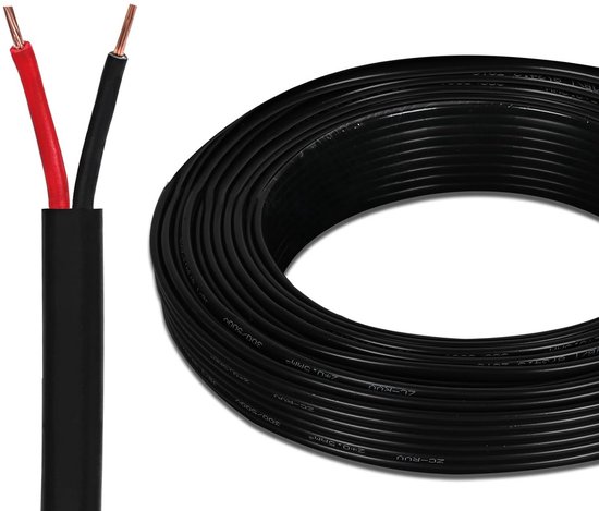 BBA zwart/rode 2-aderige PVC kabel - 6,0 mm²