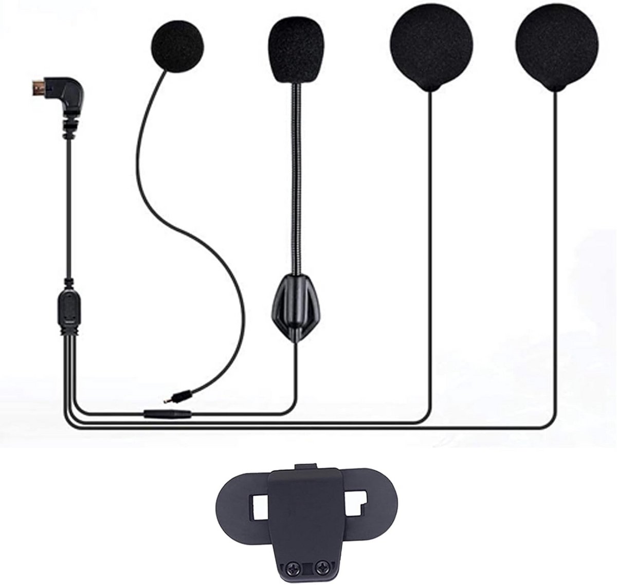 Motorhelm Headset Microfoon Luidspreker voor Bluetooth Intercom Verbinding