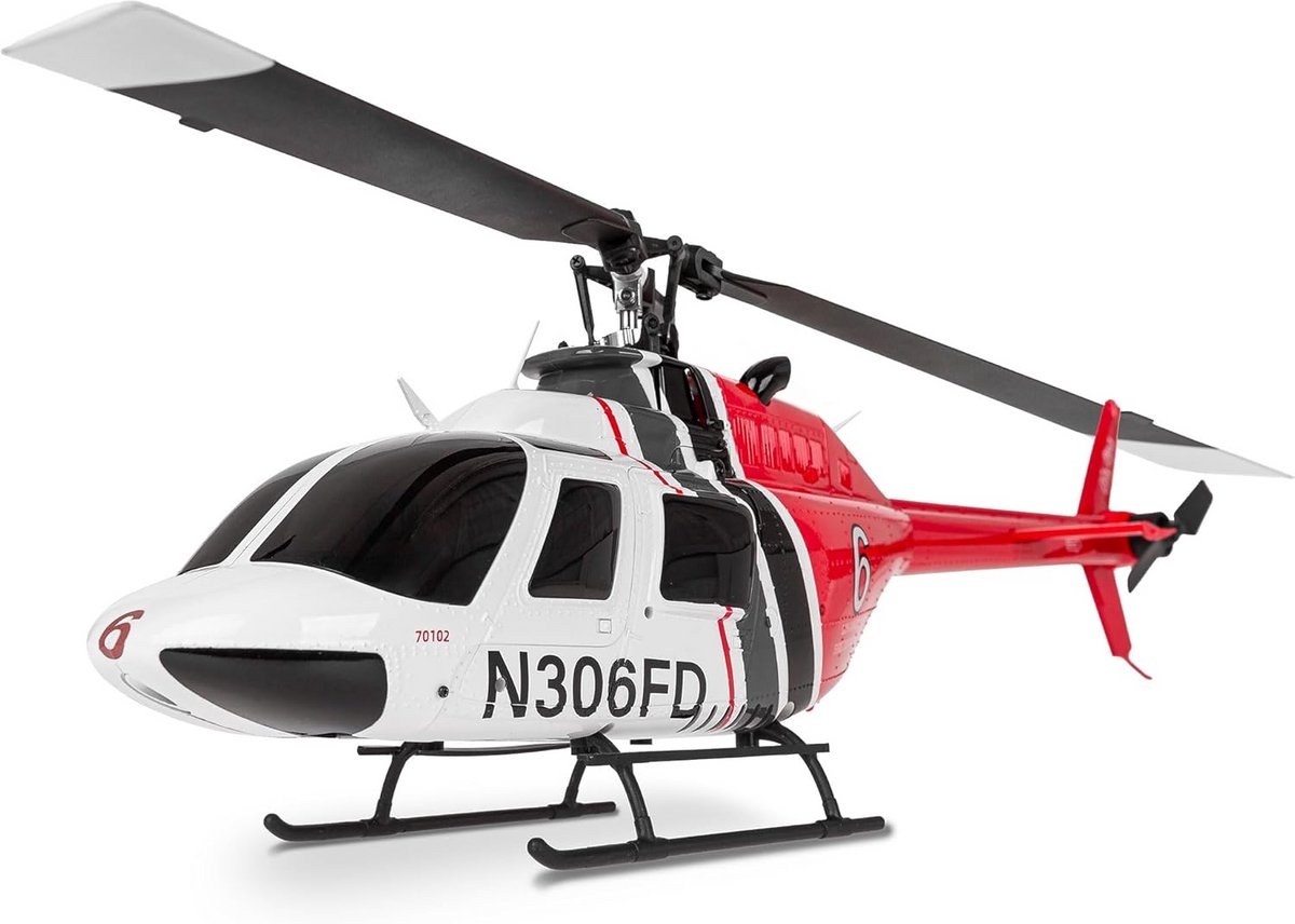 RC Helikopter Bell 206 Groen/Rood 6 Kanaals Brushless RTF