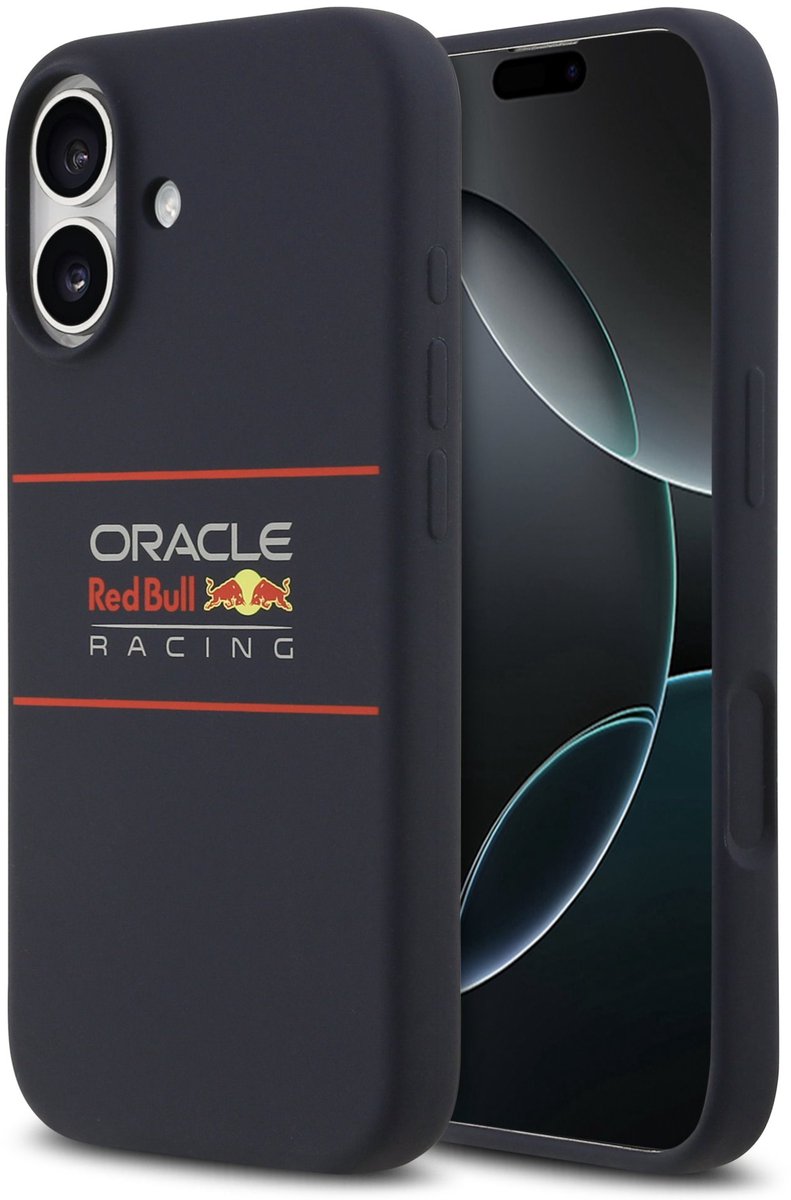 Red Bull Racing Silicone Horizontal Logo Back Cover hoesje met MagSafe voor Apple iPhone 17 - Donkerblauw