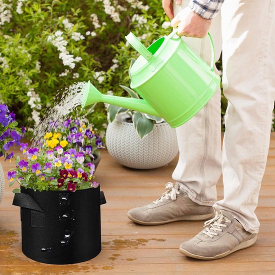 Set van 5 plantenzakken 5 liter vlies met handgrepen 5 Ltr