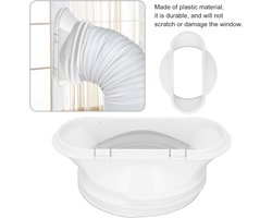 Airconditioning adapter voor ramen met platte mond - afvoerslangaansluiting - 5,9 inch slang - mobiele airconditioning accessoires.