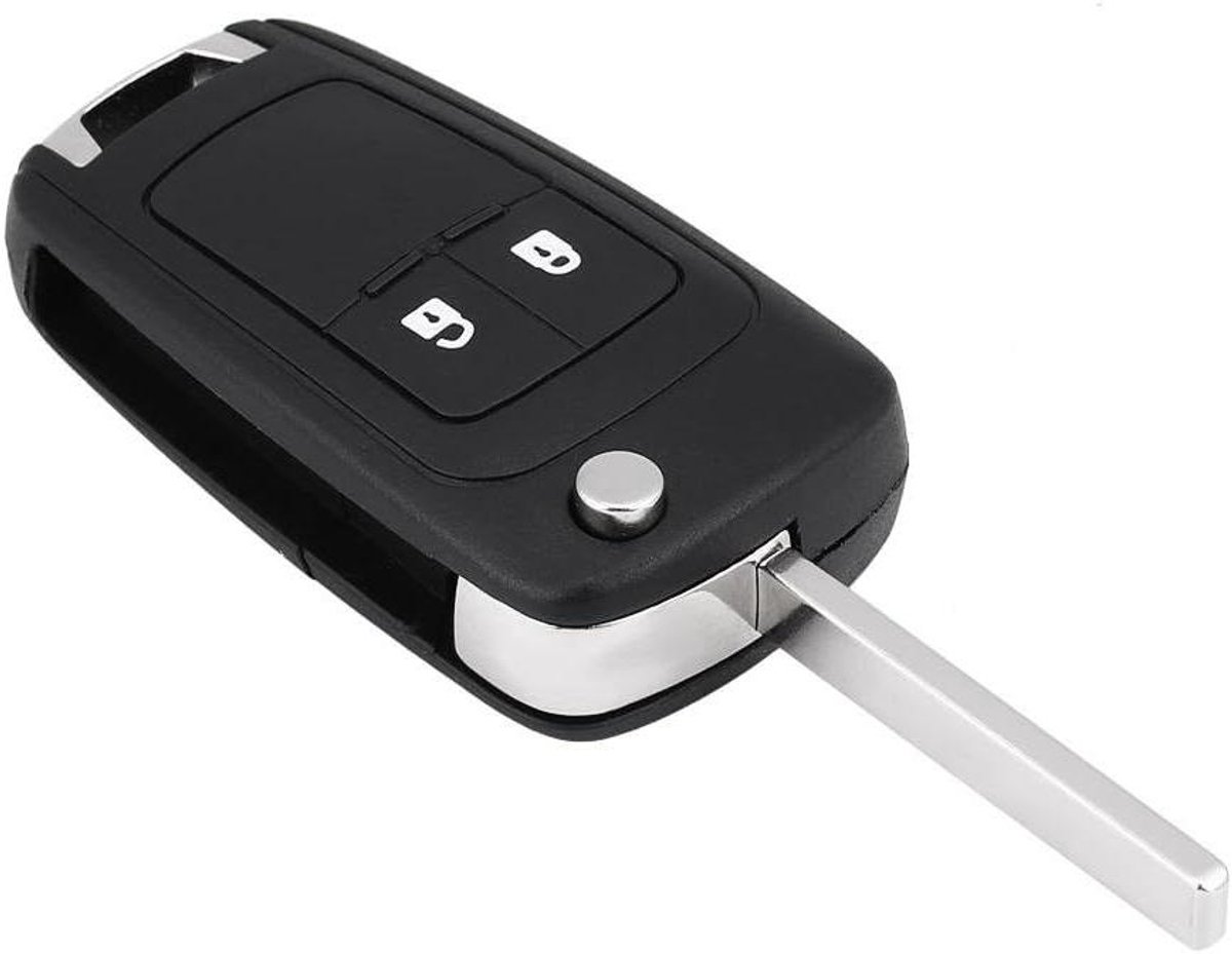 Klapsleutel met afstandsbediening en opvouwbare flip control voor J E Insignia 5WK50079 - 2 toetsen - autosleutelhanger - 433 MHz chip