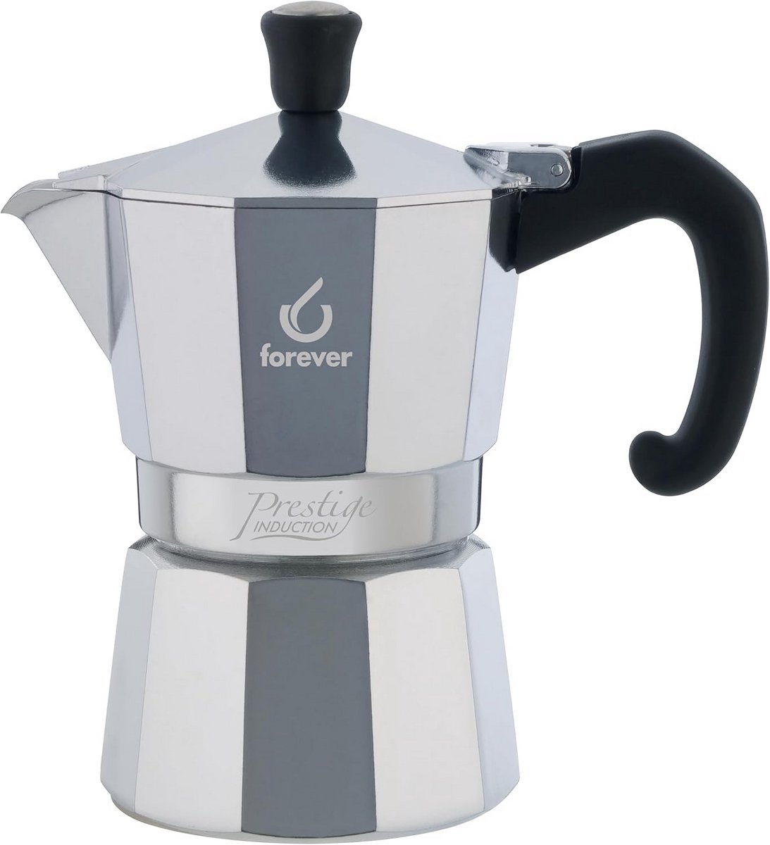 Ergonomische Espressomachine voor Inductie met Aluminium Ketel