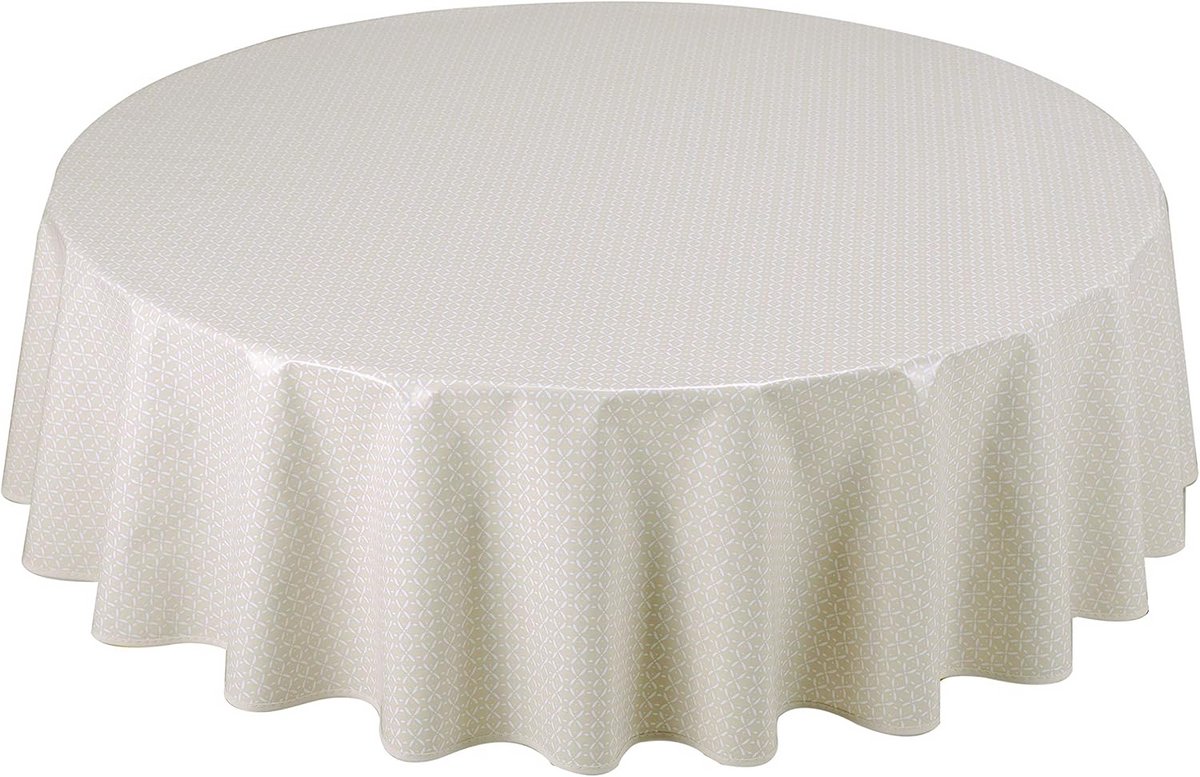 Rond Tafelzeil Beige 160 cm - Afwasbare Tafelbeschermer voor Binnen en Buiten