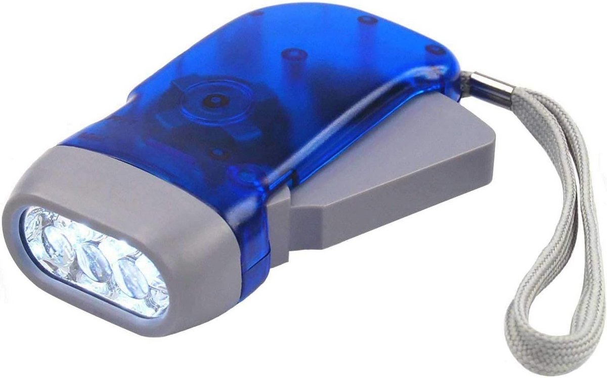 Oplaadbare LED Hand Dynamo Zaklamp - Altijdlicht zonder Batterijen
