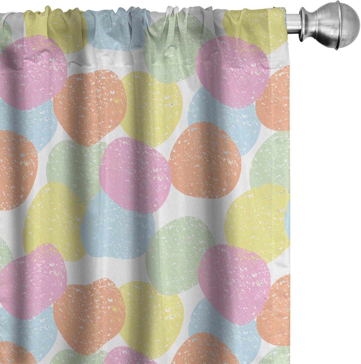 ABAKUHAUS Geometrische Gordijnen – 2x75x245 cm – Microvezel, Veelkleurig