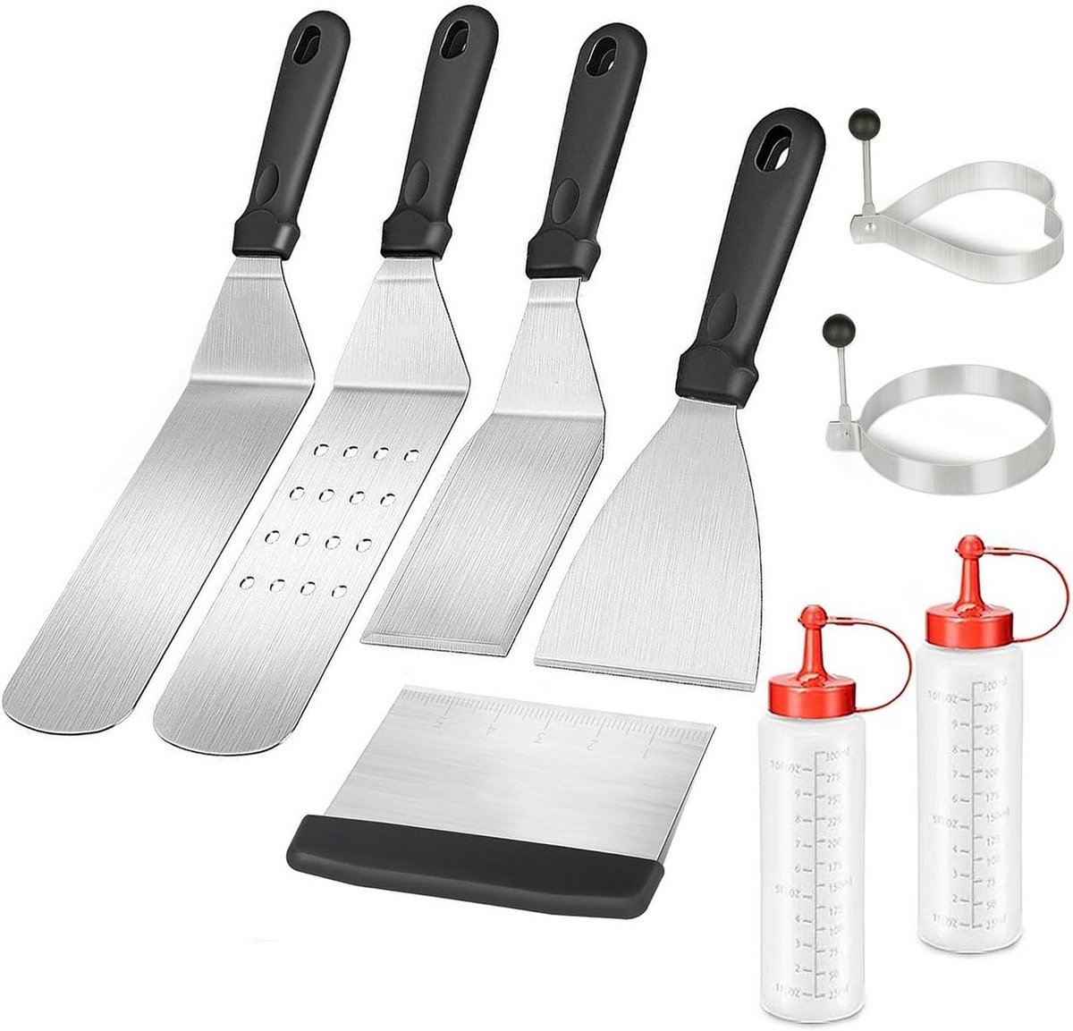 9-delige RVS Grillgereedschapset - Complete BBQ Accessoires voor Tuin en Camping