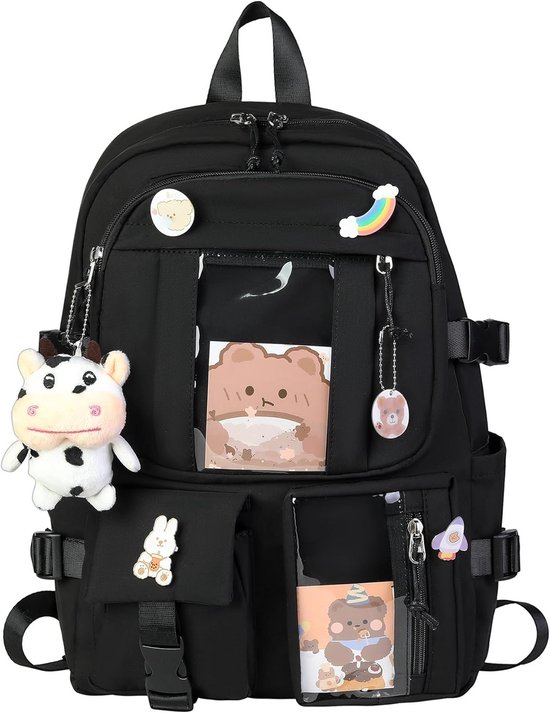 Kawaii Rugzak met Kawaii Pin en Accessoires Pluche Hanger Kawaii School Rugzak Leuke Esthetische Rugzak voor Tiener Meisjes, roze, A, Dagrugzak rugzakken Kawaii Rugzak met Kawaii Pin en Accessoires Pluche Hanger Kawaii School Rugzak Leuke Esthetische Rugzak voor Tiener Meisjes, roze, A, Dagrugzak rugzakken