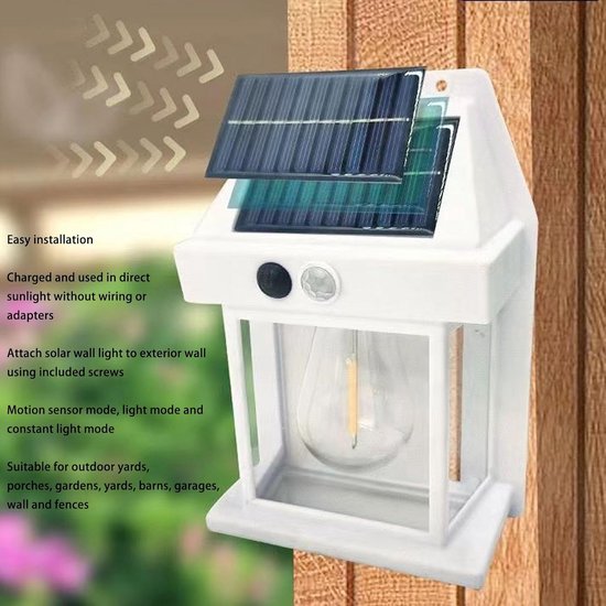 Lixada hanglamp op zonne-energie, E27, buitenlamp, gevoelig licht, IP65