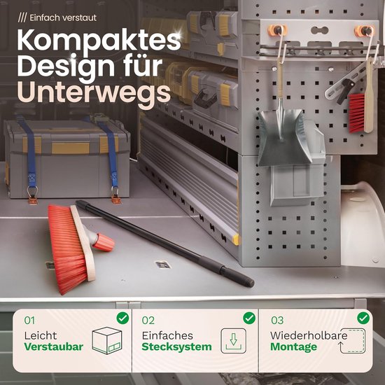 Industriële straatbezem met telescoopsteel - 40 cm - Buiten- en tuinreiniging — afbeelding 5