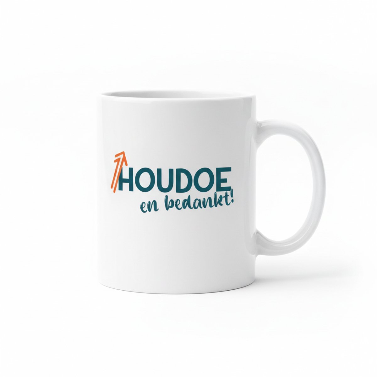 Houdoe en Bedankt Mok – Grappige Brabantse Afscheid Quote – 330 ml Keramische Koffiemok