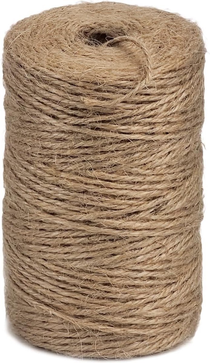 Sterk Natuurlijk Jute Touw (2mm) - 120 Meter Bruin Garen voor Tuinieren, Klimplanten en Knutselen