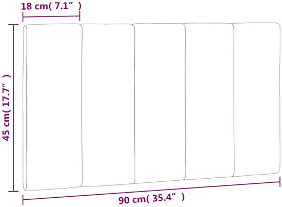 vidaXL-Coussin tête de lit-90 cm-velours-vert foncé