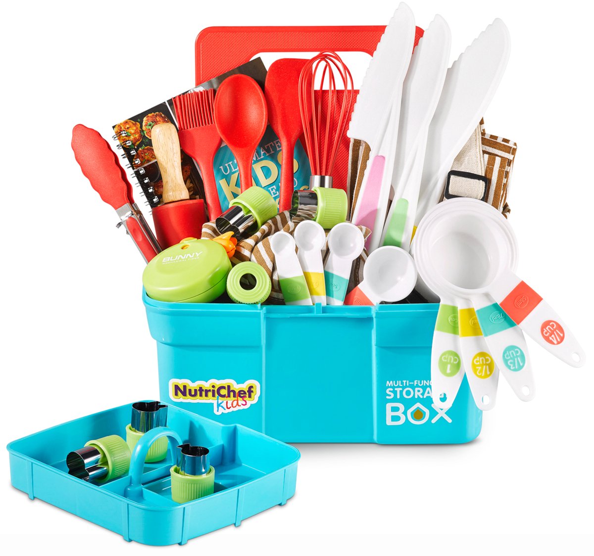 NutriChef - Kook- & Bakset voor Kinderen - Inclusief Schort & Keukengerei - Vanaf 4 Jaar