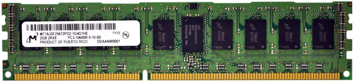 Micron Mt18Jsf25672Pdz-1G4G1He – 2Gb Ddr3 Dimm Desktop Geheugen – Betrouwbaar &