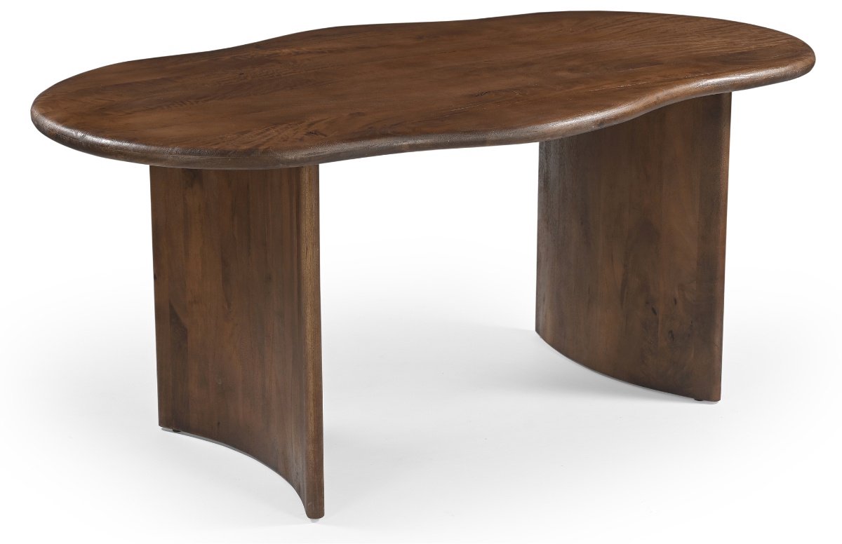 DÉJA Living Eettafel Tornio - Organisch Donkerbruin Hout - 180x110x76cm