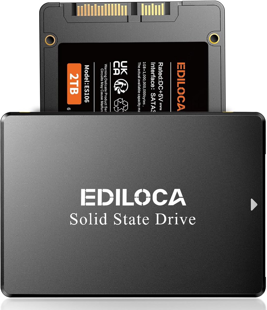 Interne SSD 2TB voor PC en Laptop - 2,5 inch SATA III - Snelle Dataoverdracht