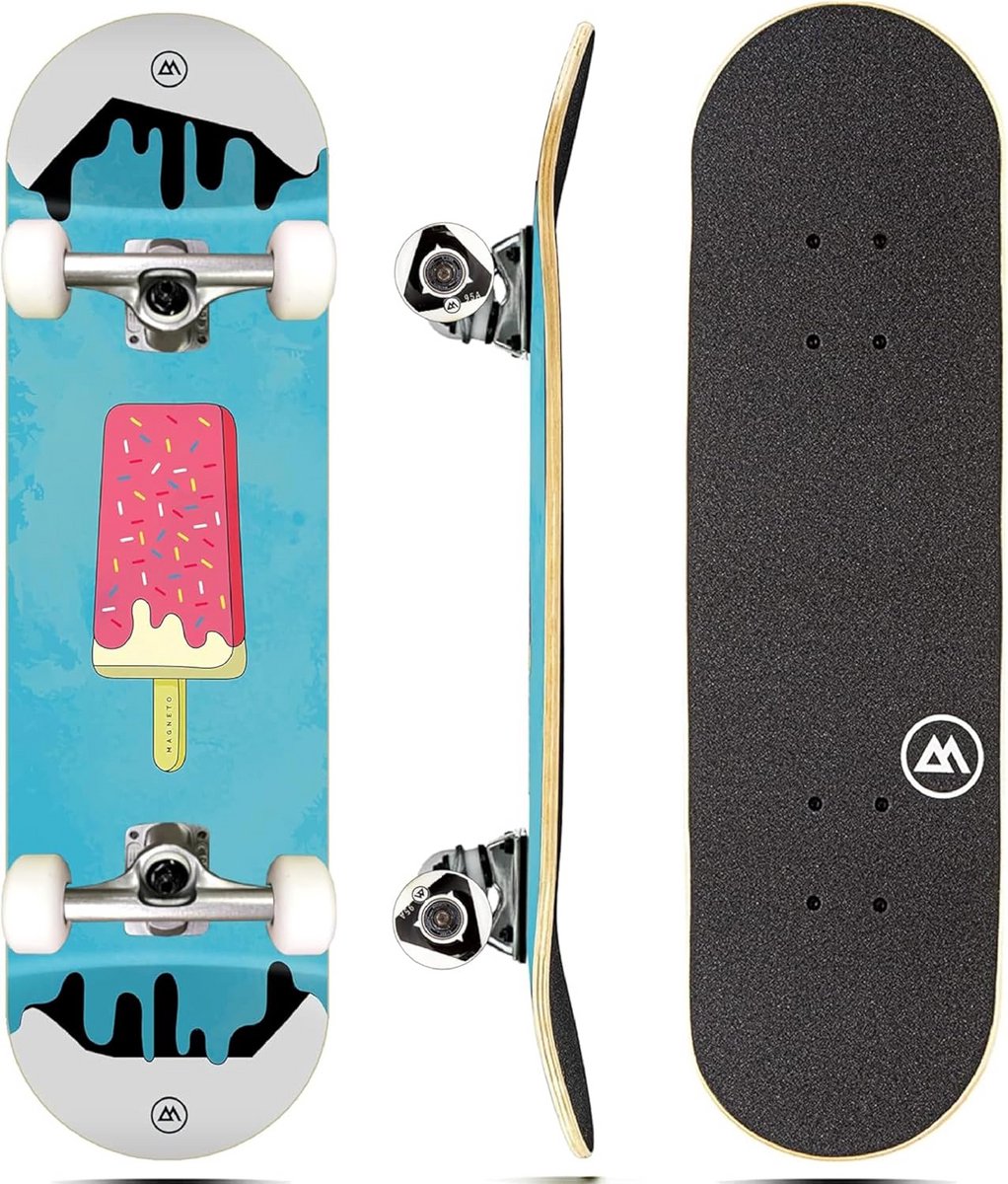 Cruiser Skateboard Mini Shortboard - Canadees Esdoorn Hout - Geschikt voor Kinderen, Tieners en Volwassenen