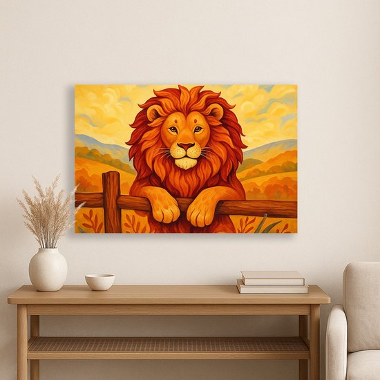 Leeuw wanddecoratie – acrylglas – acrylaat – 75x50 cm