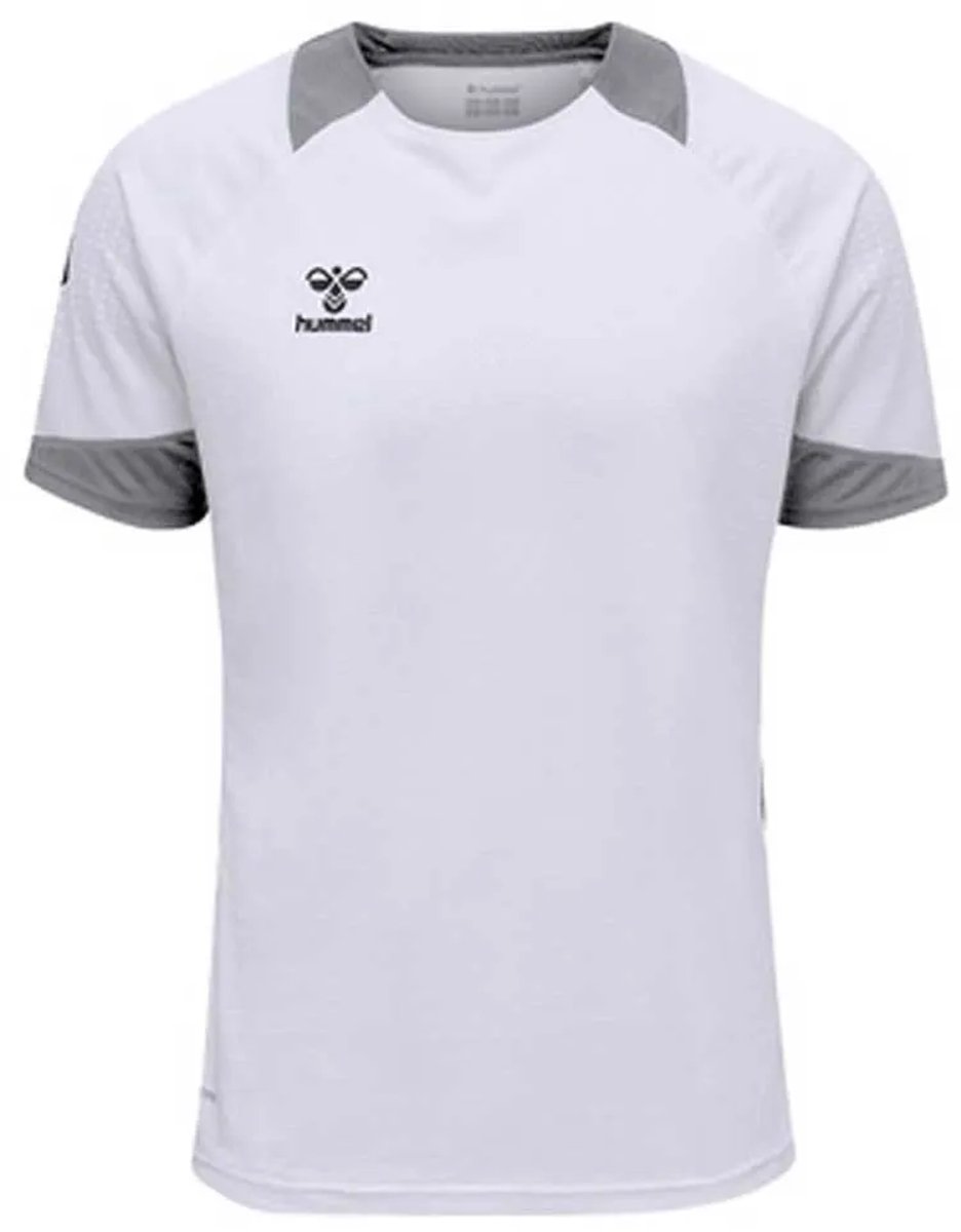 Hummel Lead Poly T-shirt Met Korte Mouwen Wit 140 cm Jongens,Meisjes