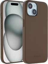 Accezz Hoesje - Geschikt voor iPhone 15 - geschikt voor MagSafe Leather Backcover - Coffee Brown