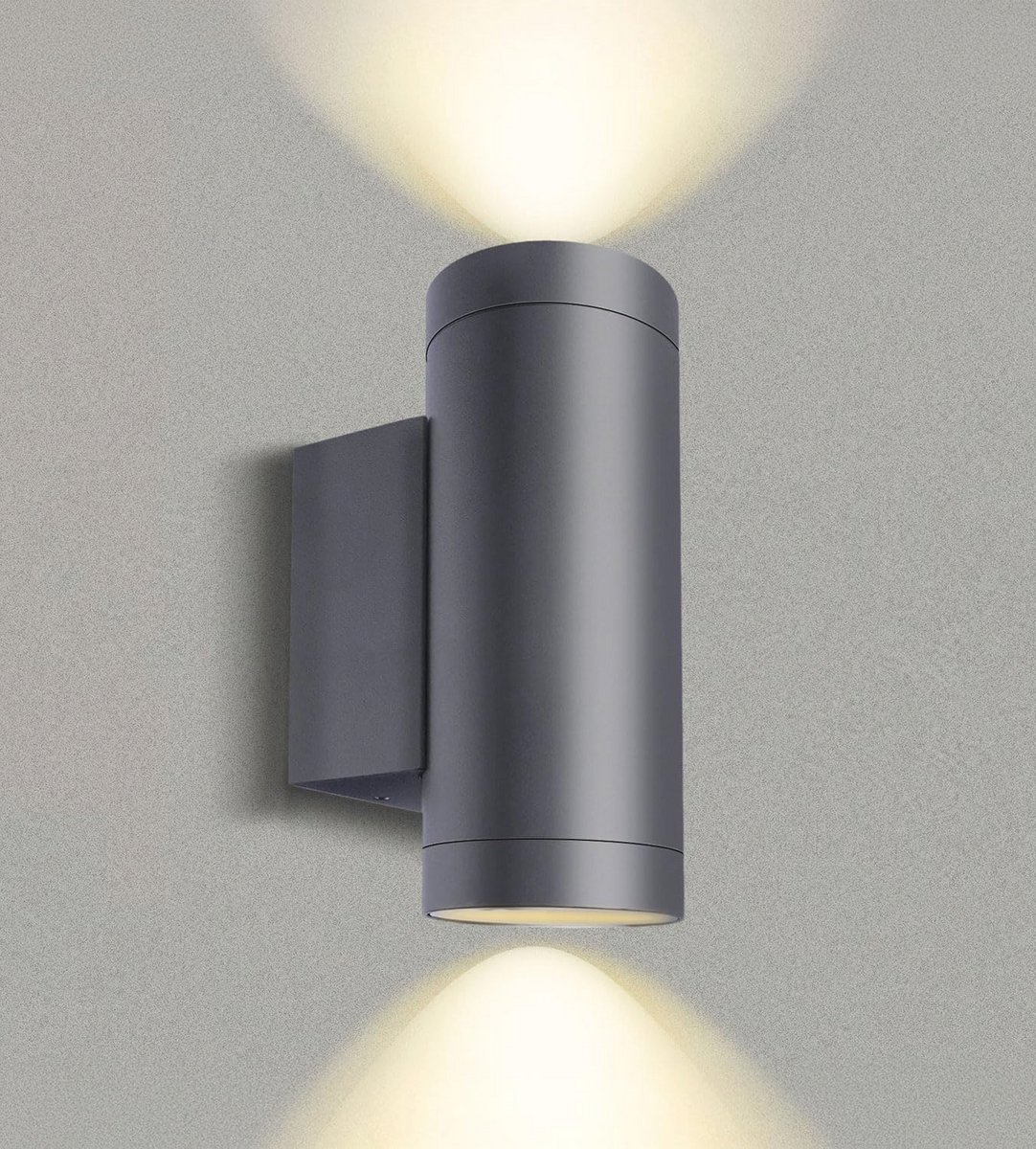 Buitenwandlamp GU10 Up Down - Waterdichte Wandlamp voor Tuin en Entree - Aluminium Antraciet