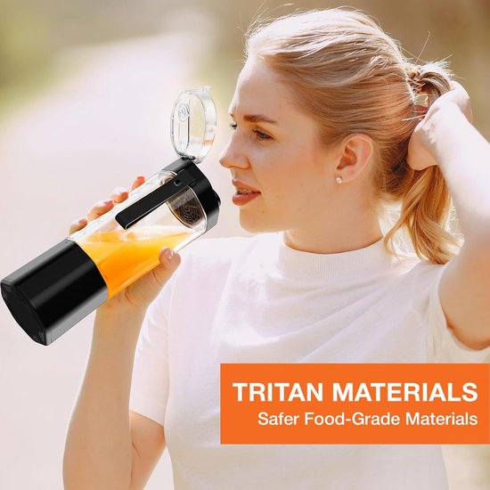 Blender - Draagbare Blender - Personal Blender - Mini Blender Smoothie Makercompact - Grote Inhoud Van 700 Ml - Bpa-Vrij - Lekvrij Deksel En Drinktuit - Oplaadbaar Via Usb-C - Ipx8 Waterdicht - Voor Smoothies, Shakes, Voedselbereiding van Merkloos — afbeelding 5