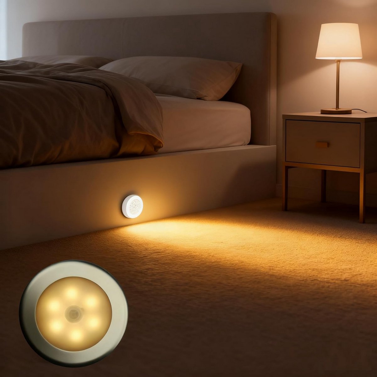 Draadloze Plafondlamp met Bewegingssensor en Batterijvoeding - LED Kastverlichting voor Binnen en Buiten