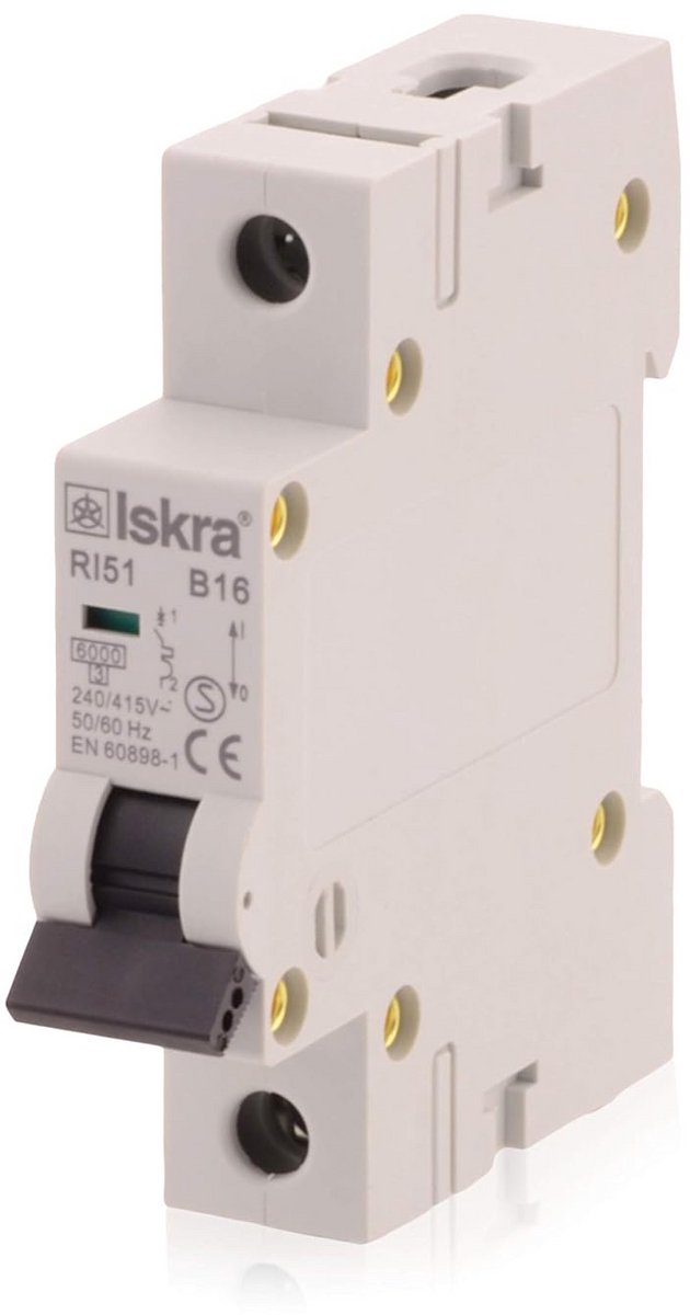 MCB Stroomonderbreker Eco-Line 16A Type B 1-Polig 230/400V 5 stuks