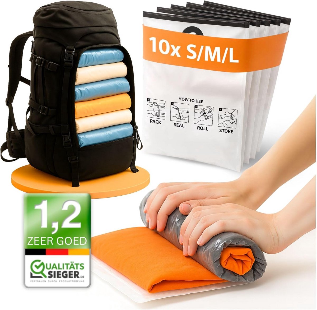 Vacuum zakken handbagage - reiskoffers comprimeren zonder ventiel