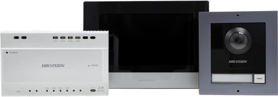 Kit d'interphone vidéo IP numérique Hikvision DS-KIS702Y 2 fils avec connexion 230 volts