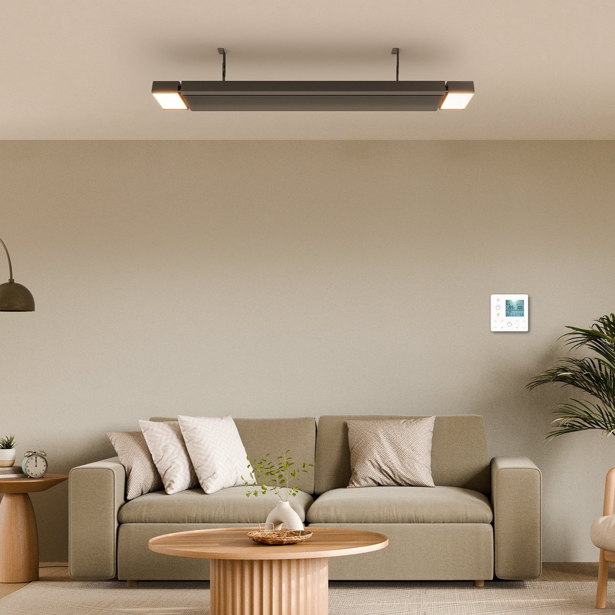 Quality Heating Infraroodstraler Led GlowBeam 1800W Wifi met Afstandsbediening – Energiezuinige Verwarming voor Buiten