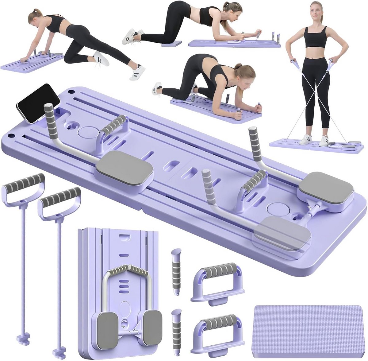 Multifunctioneel Pilates Board Set met LED Counter - Trainingsbord voor Core, Balans & Fitness - Opvouwbaar