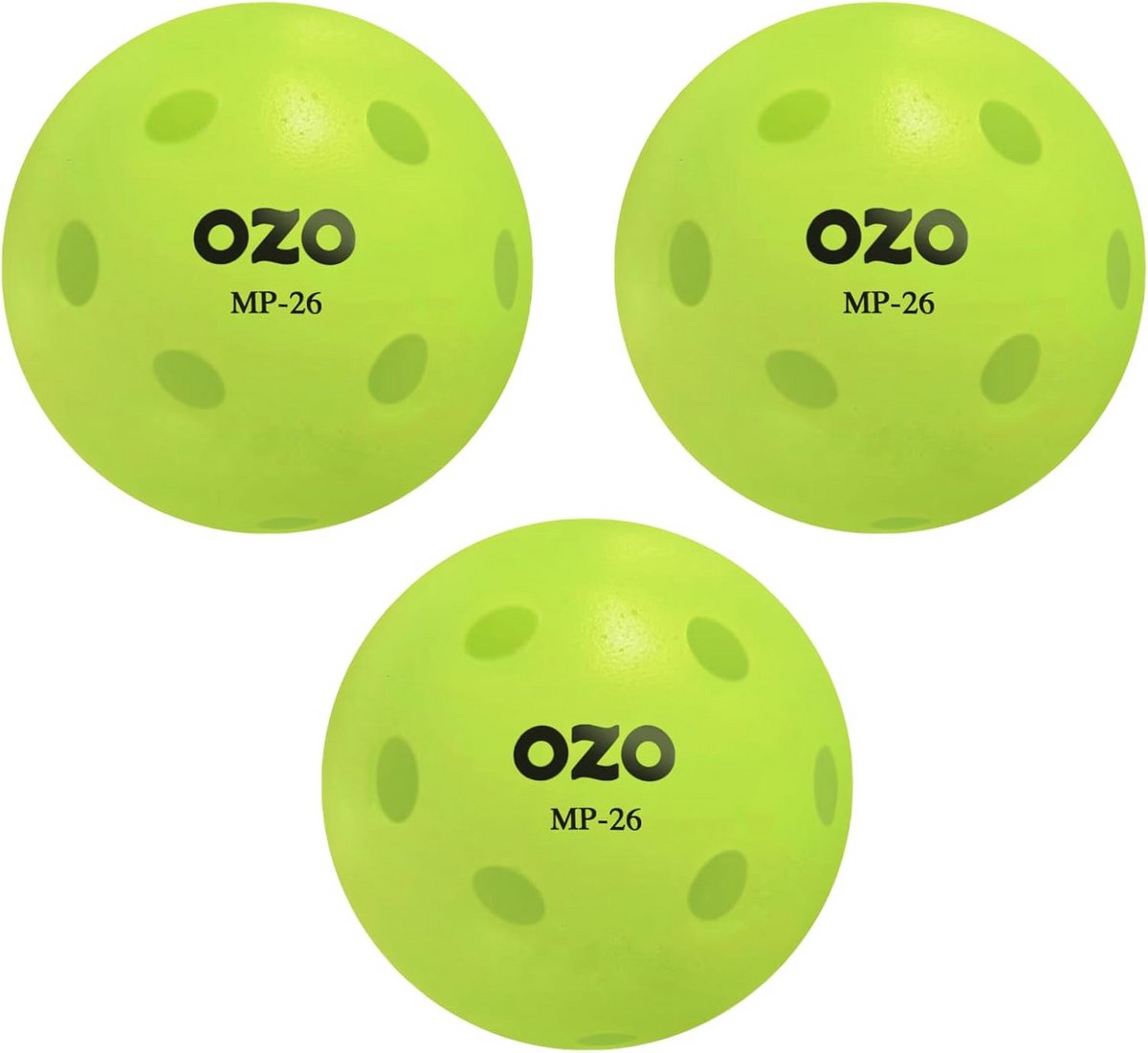 Pickleball Set - 3 Binnensport Ballen met 26 Gaten