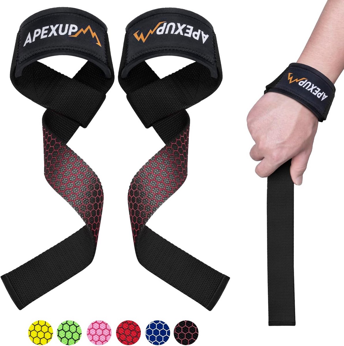 Hefbanden met Neopreen Voering en Antislip Grip voor Gewichtheffen, Sportschool en Powerlifting