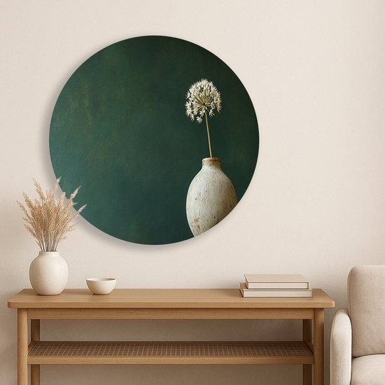 Bloemscherm – modern – design – Dibond muurcirkel – 60x60 cm