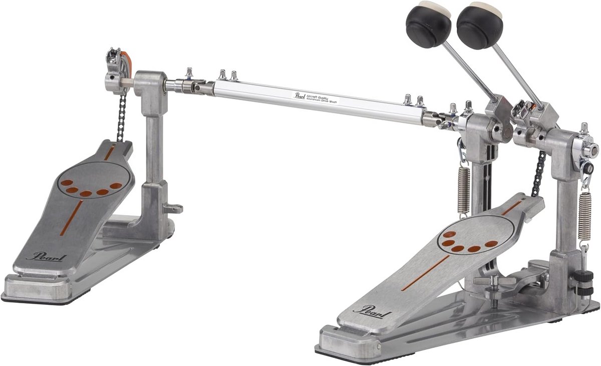 Dubbel Bassdrumpedaal met Verstelbare Cam - Chroom
