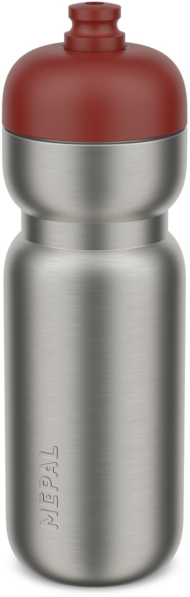 Mepal RVS bidon pull Sport - 800 ml - Pak. open en drink - Lichtgewicht RVS - Vaatwasmachinebestendig - Drinkflessen - Mountain red