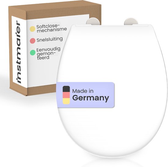 instmaier Alma - toiletzitting - Made in Germany - duroplast - ovale vorm - Wit