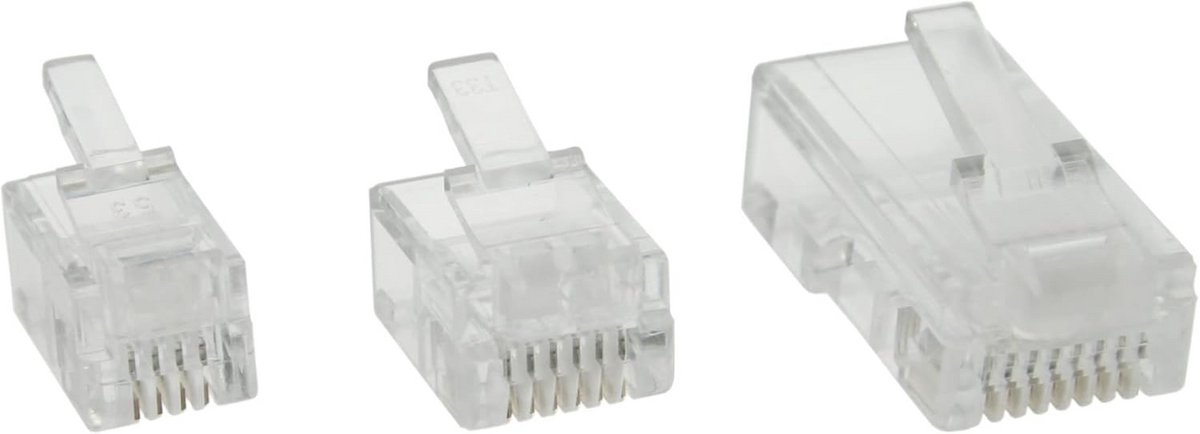 Modulaire Stekker 6P6C RJ12 voor Platte Kabel - 10-Pack